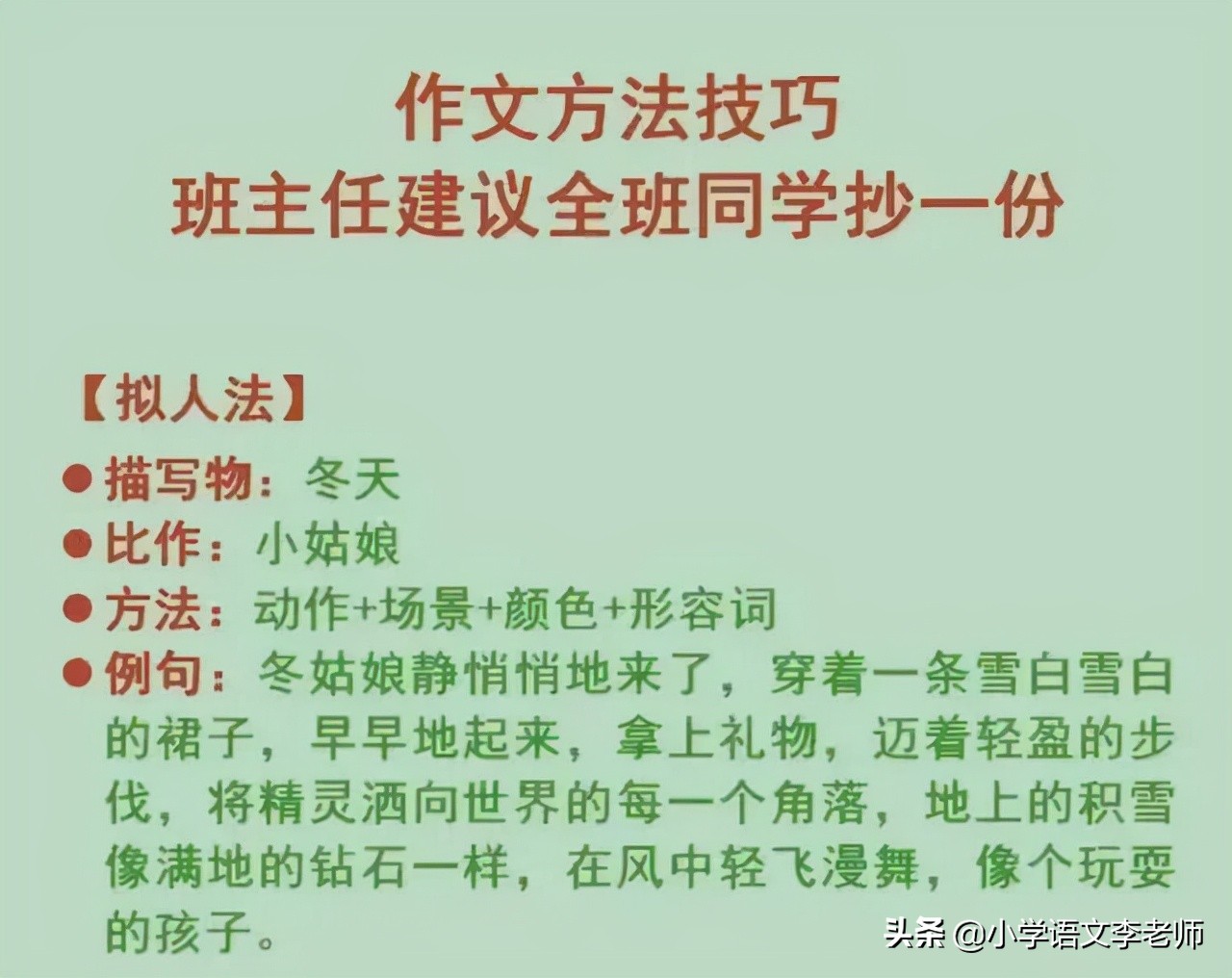 小学语文老师用心整理，将写作框架编成万能公式，果断收藏