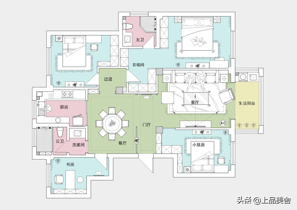 她135㎡新中式风新家，仅花了四个月时间，就完工了，效果很好