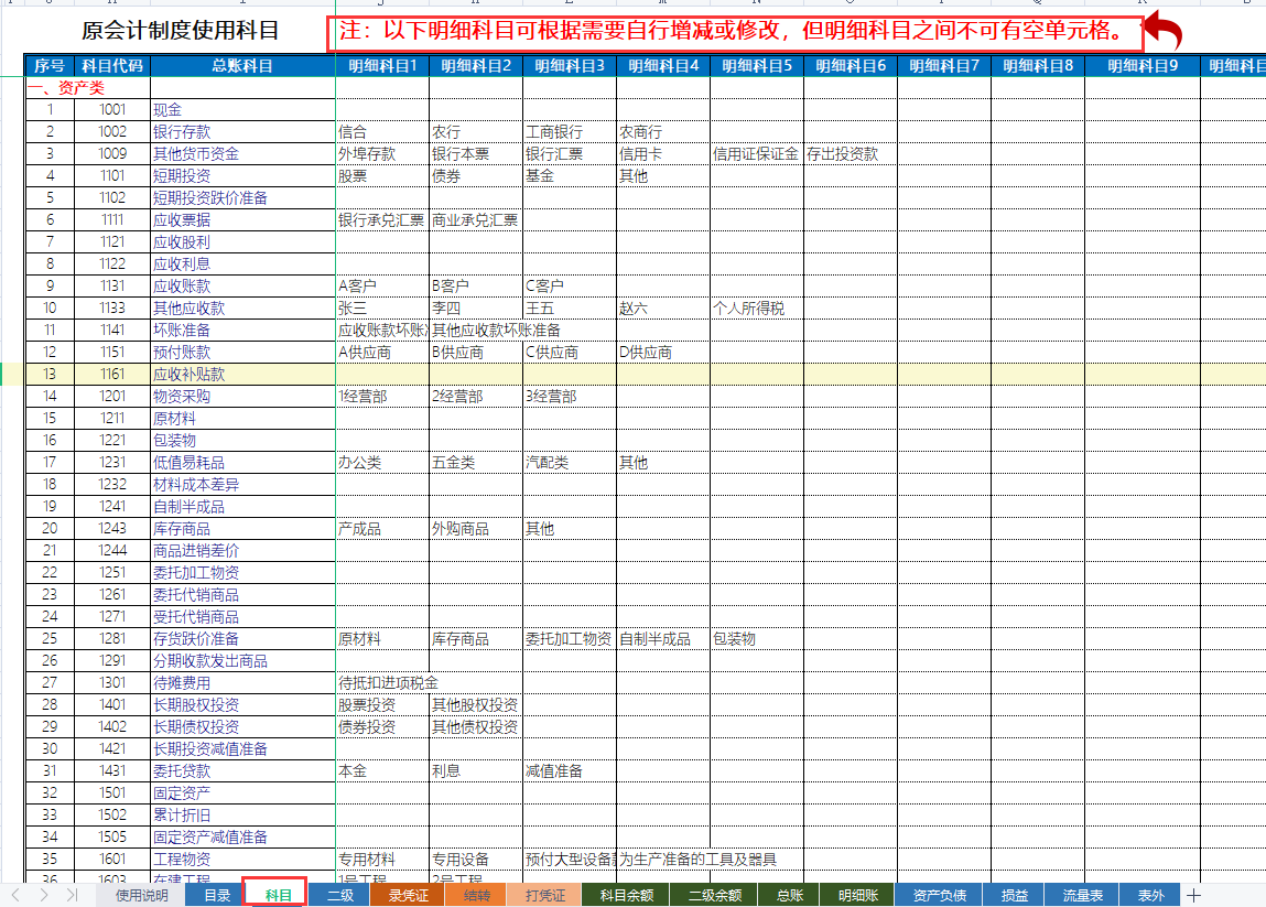 2021Excel财务系统纯函数专业版，自动生成科目报表，可跨年使用
