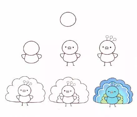 简笔画 | 一组孩子都爱画的,萌萌哒小鸟简笔画,建议收藏学习!