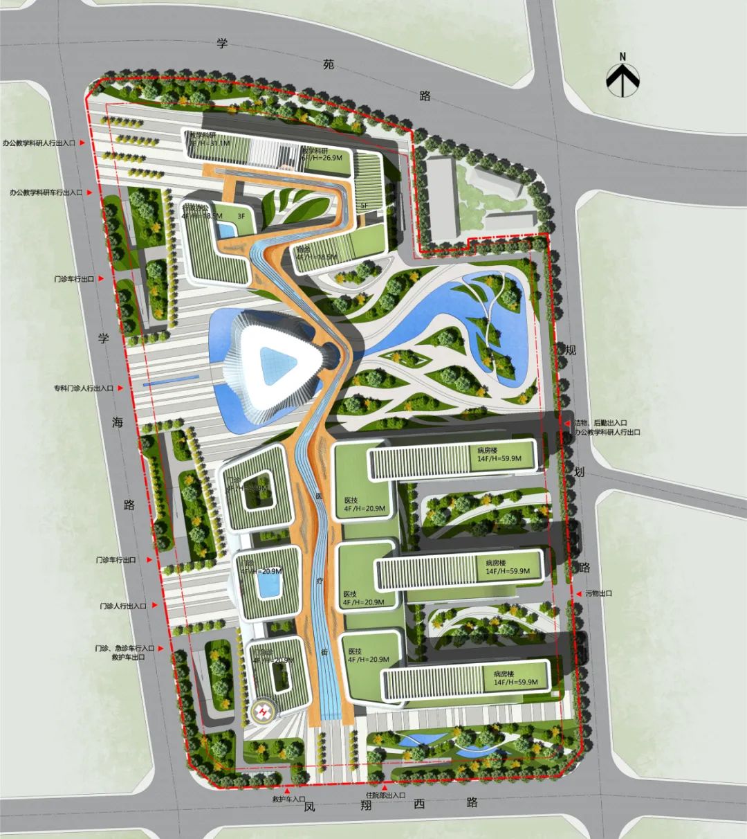 蚌埠医学院第一附属医院心脑血管中心设计效果图太美了吧！