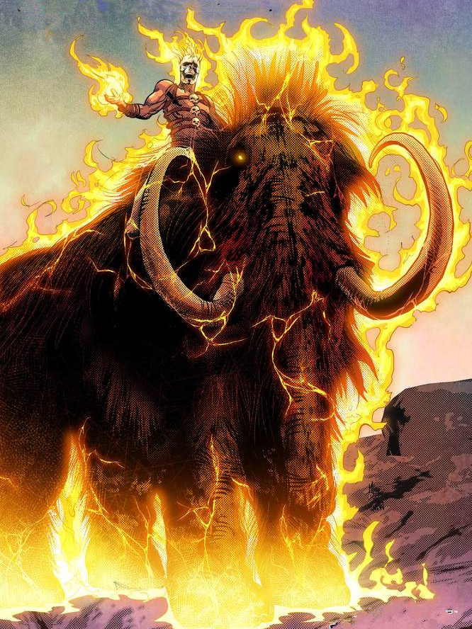 过公园前10万年前超级英雄们的故事,其中就包含了一位史前恶灵骑士