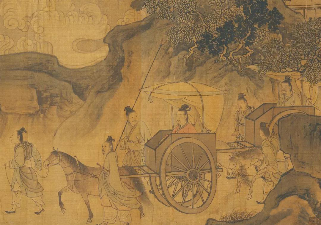 宋代李唐《晋文公复国图》骊姬之乱,重耳从蒲城逃到狄族,跟随他的有