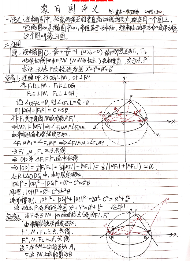 高中数学：学霸手写笔记，圆的必考考点讲义（详细解析）转给孩子