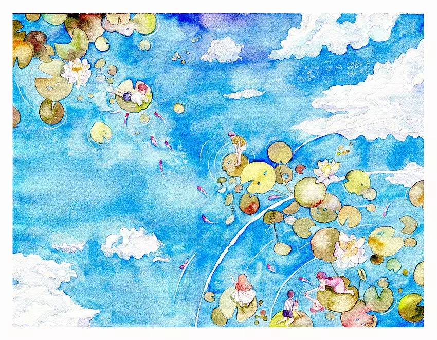 镜花水月，插画师用一支水彩笔画出一个梦想王国！