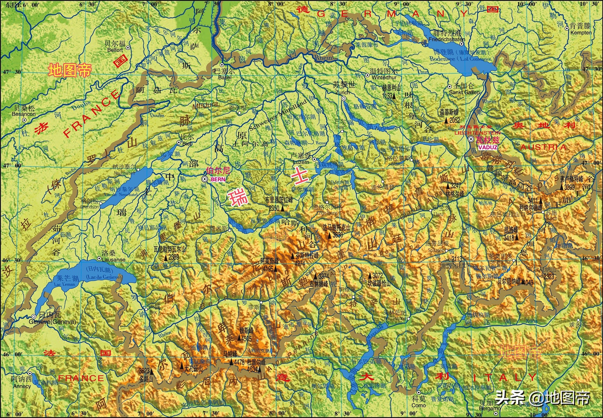 1815年,拿破仑遭遇滑铁卢.瑞士确立了今天的疆域,也就是26个州的规模.