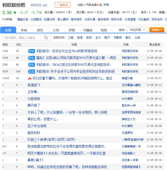利欧股份与马斯克造火箭的钱被退回来了
