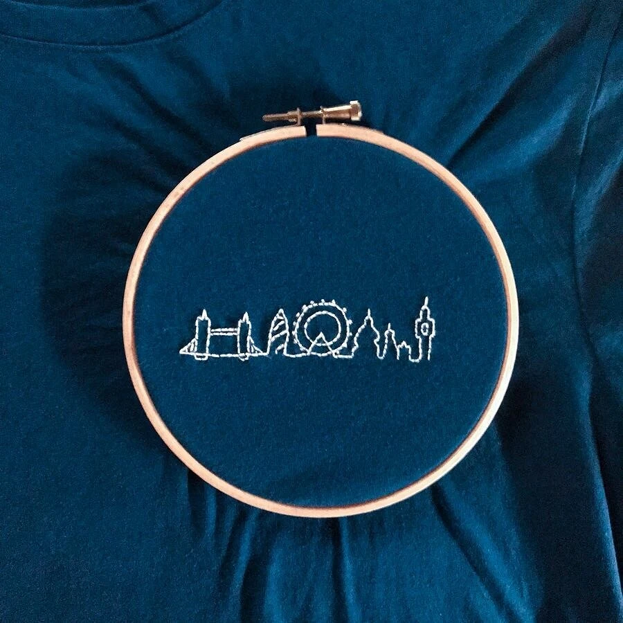 手工刺绣在T恤上看起来更加时尚，20种刺绣图案，一款比一款好看