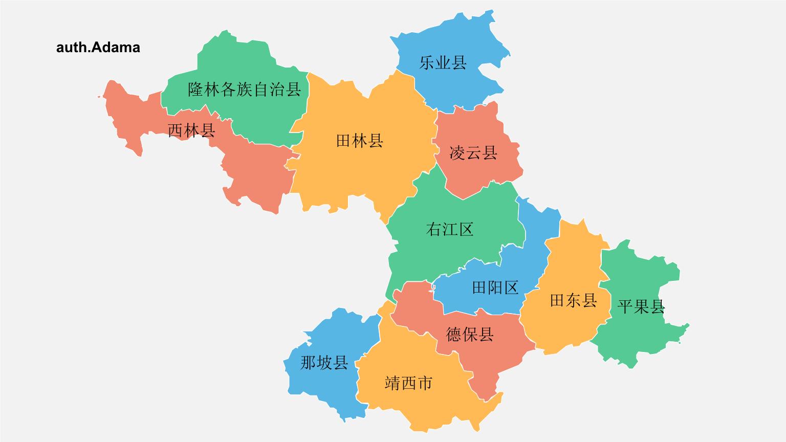 广西百色地图位置图片