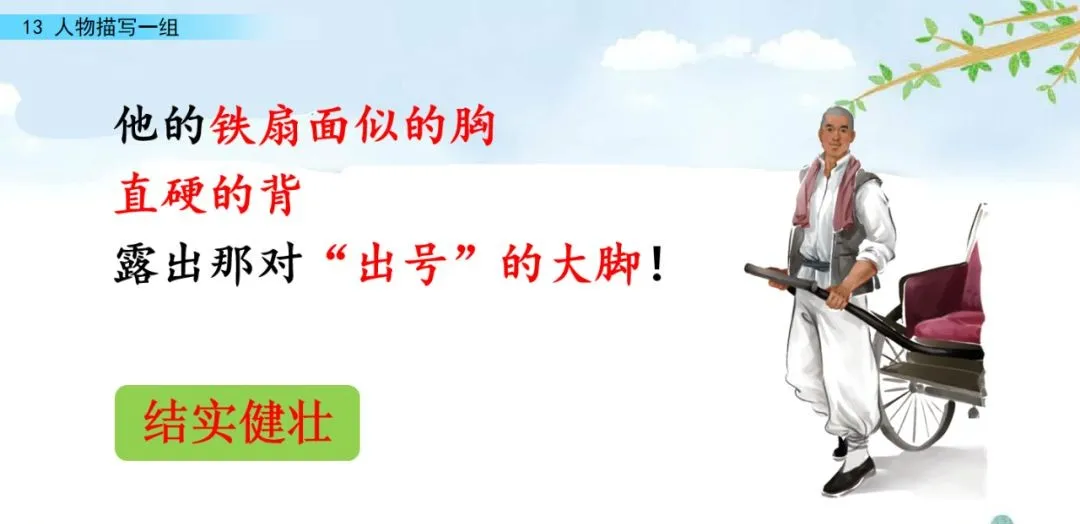 部编五年级语文下册第13课《人物描写一组》》知识点及课堂测试题