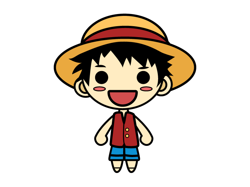 简要回答今天我们主要绘画的是海贼王的一个人物角色名字叫路飞并且