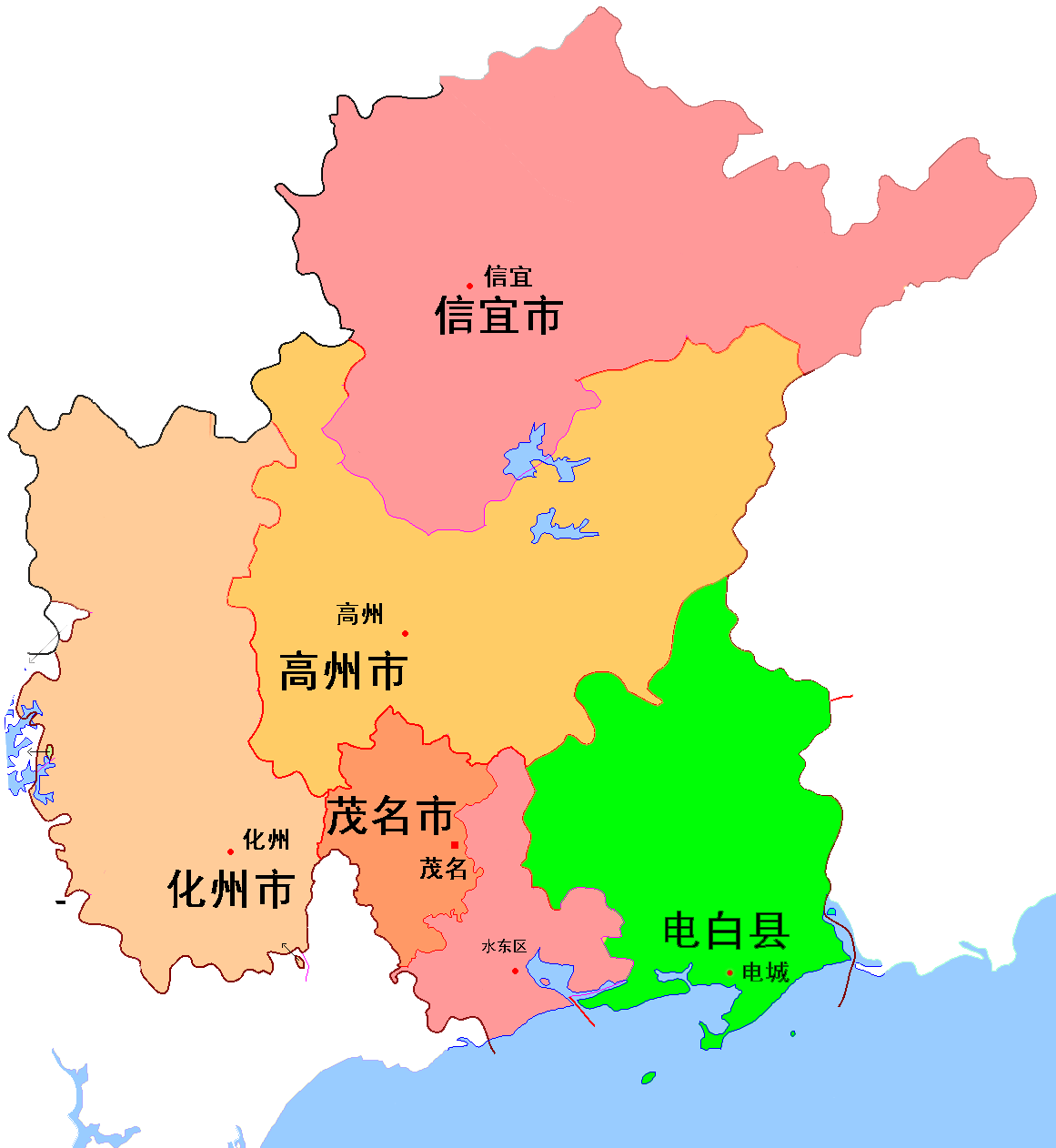 广东省行政地图(2020广东省最新行政区划)