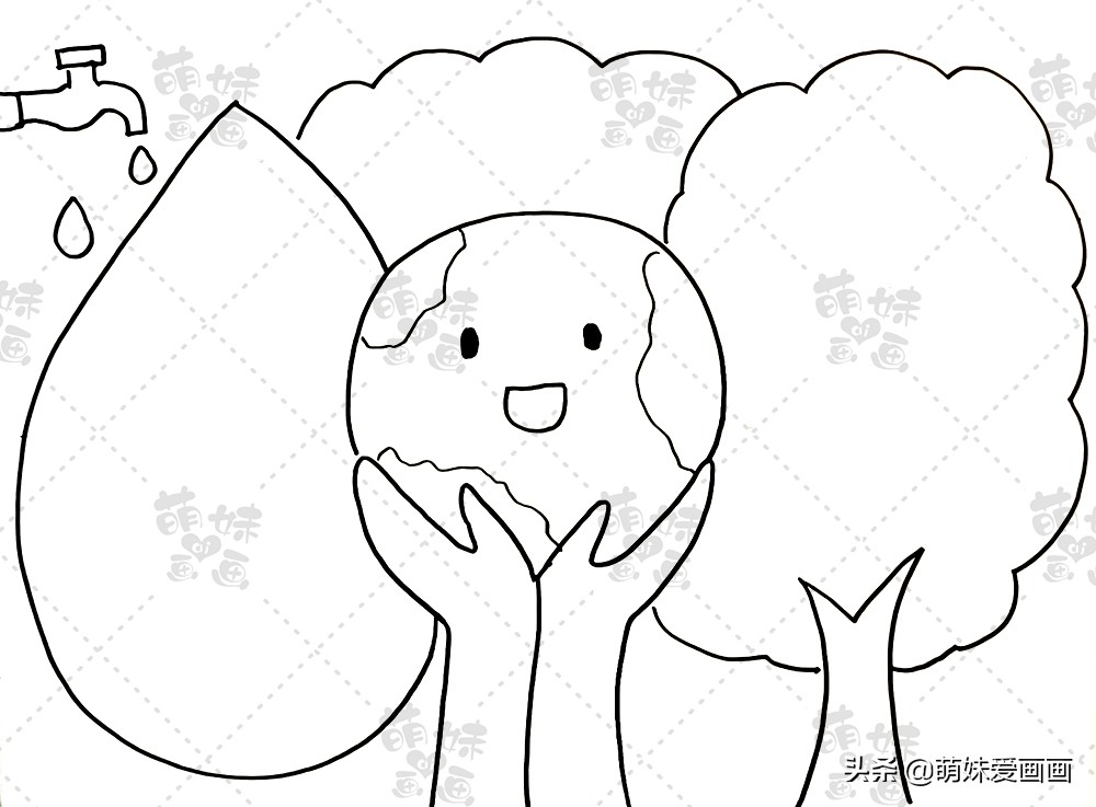 保护地球，热爱家园！学画简单漂亮的世界地球日手抄报吧！