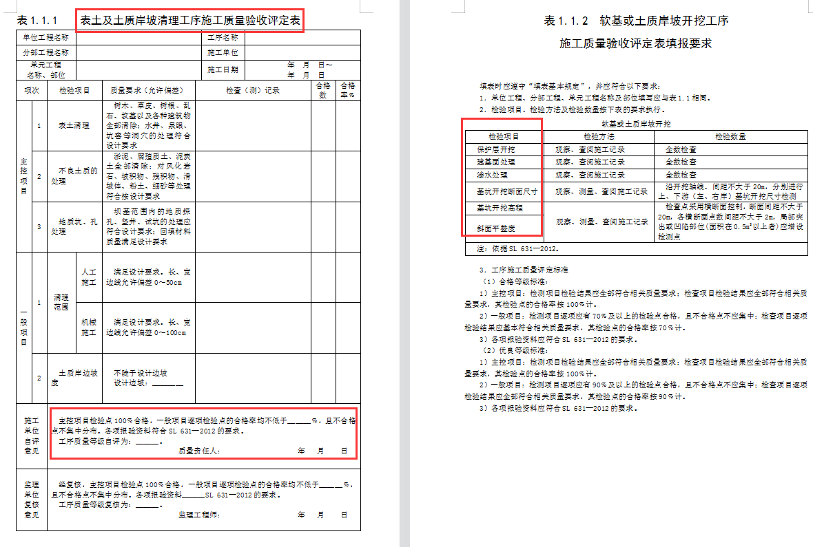 水利验收难？水利工程验收评定表及填表说明，500多张表格太齐全