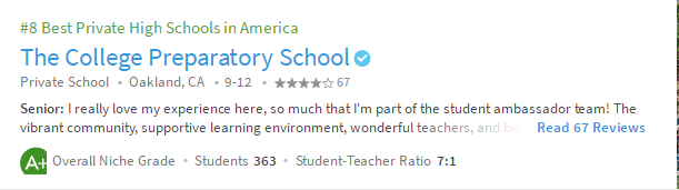 院校排名 | 2019年美国最佳私立中学排名发布