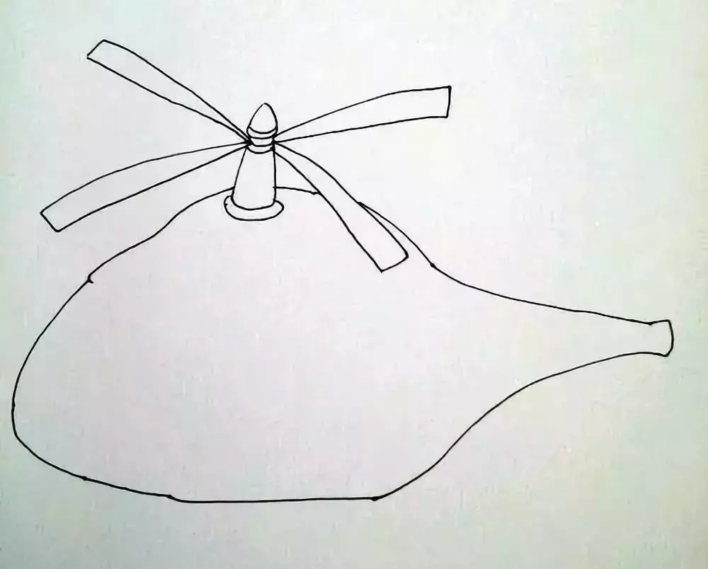 简笔画 | 炫酷的直升飞机绘画教程, 分分钟学会,收藏起来教孩子