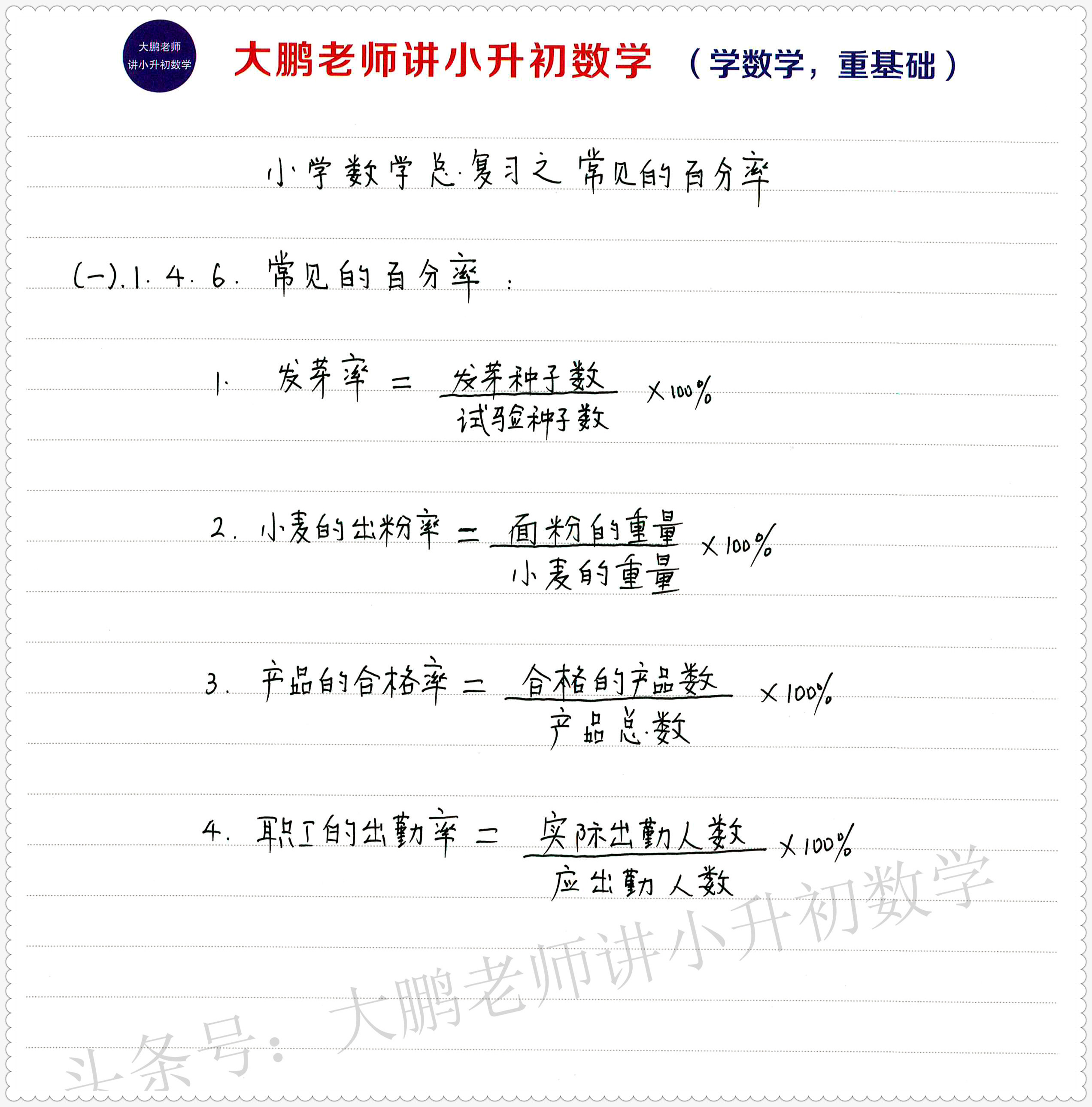 小升初数学总复习第四个基础模块：百分数的认识