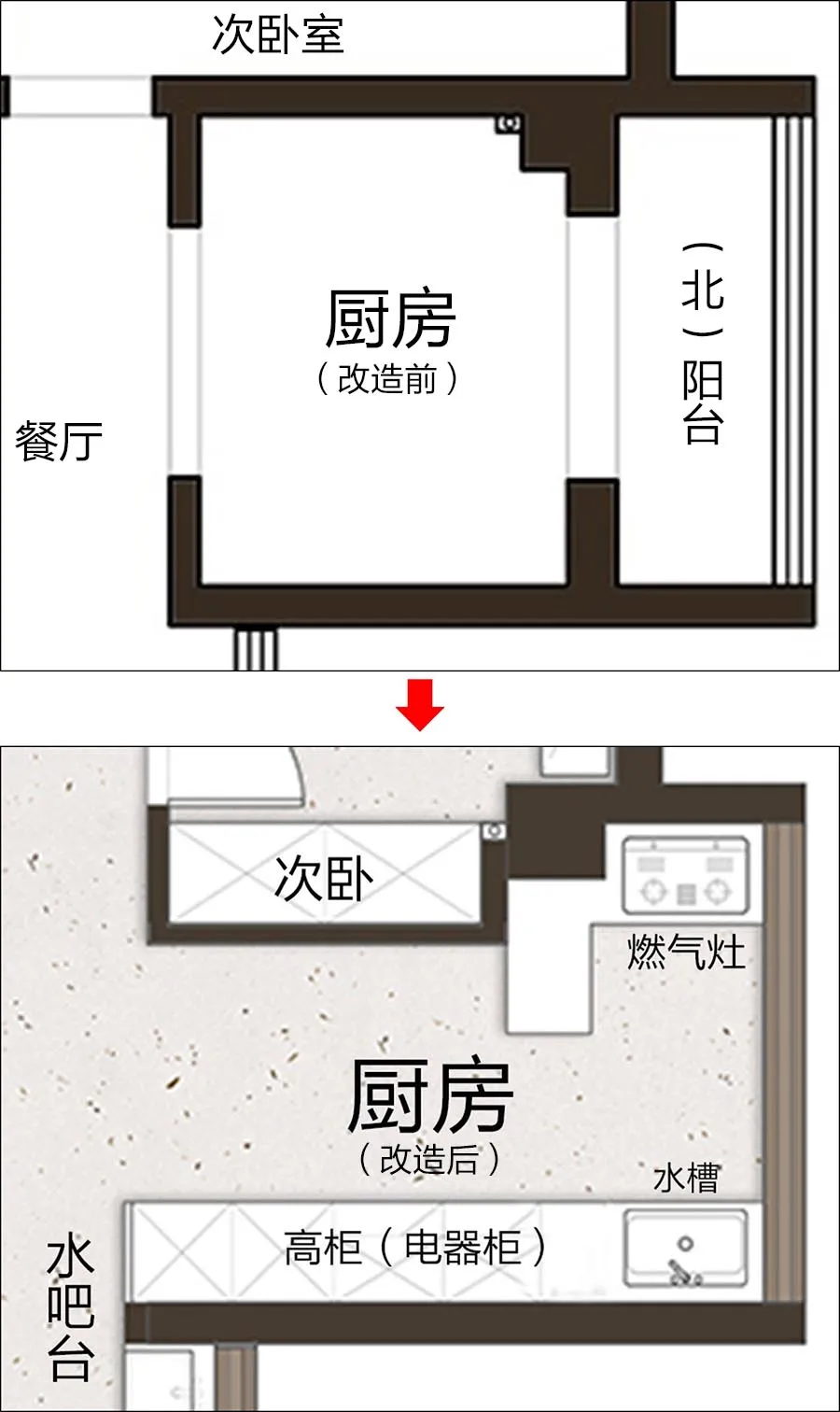 南京90㎡逆天改造二手房,狂拆6道墙!阳台变餐厅,主卧还更大