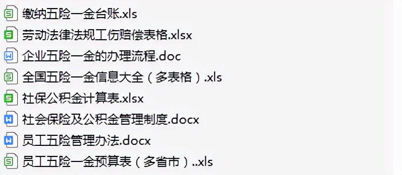 五险一金操作实务表格.zip
