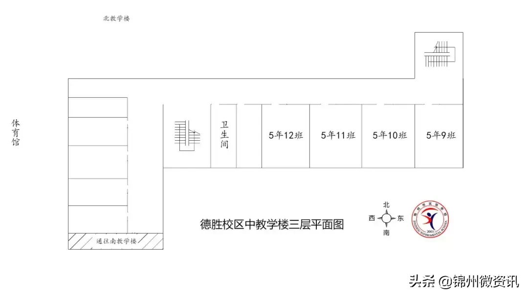 锦州市实验学校德胜校区各班教室分布图