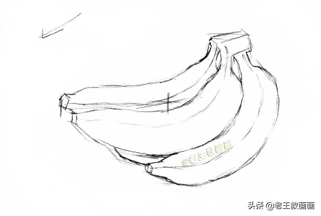 彩铅详细教程,教你画一盘香蕉