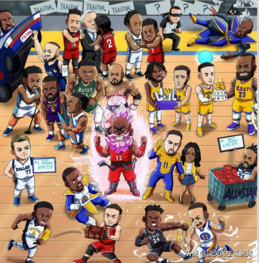 nba球员说话为什么蒙着嘴(NBA最新赛场搞笑漫画出炉！你能看懂几个梗？)