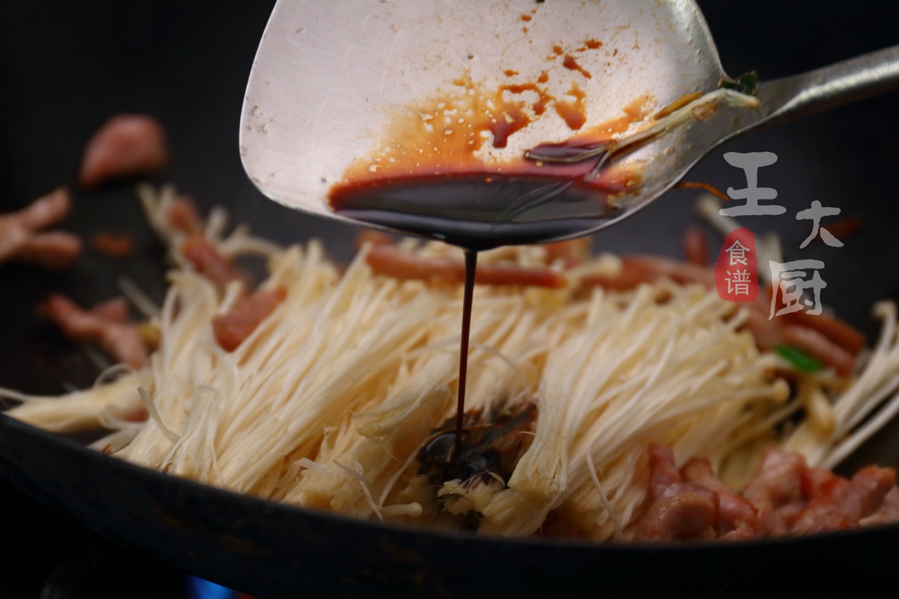金針菇炒肉絲,金針菇炒肉絲怎么做