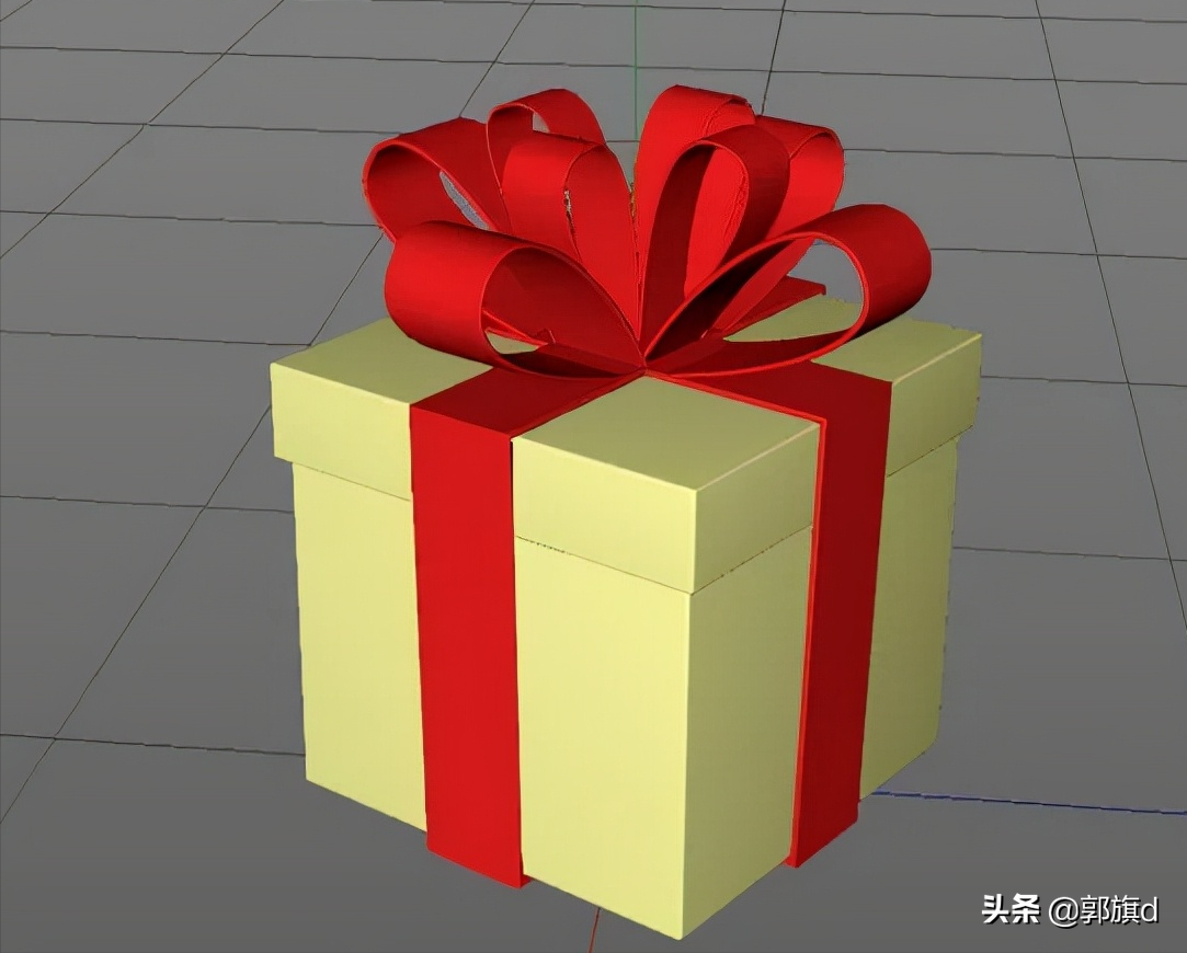 C4D礼物盒建模