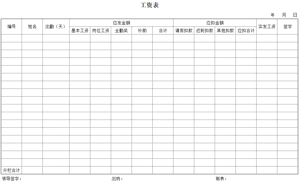 工资核对表模板来了！工资这样算，财务轻松做账