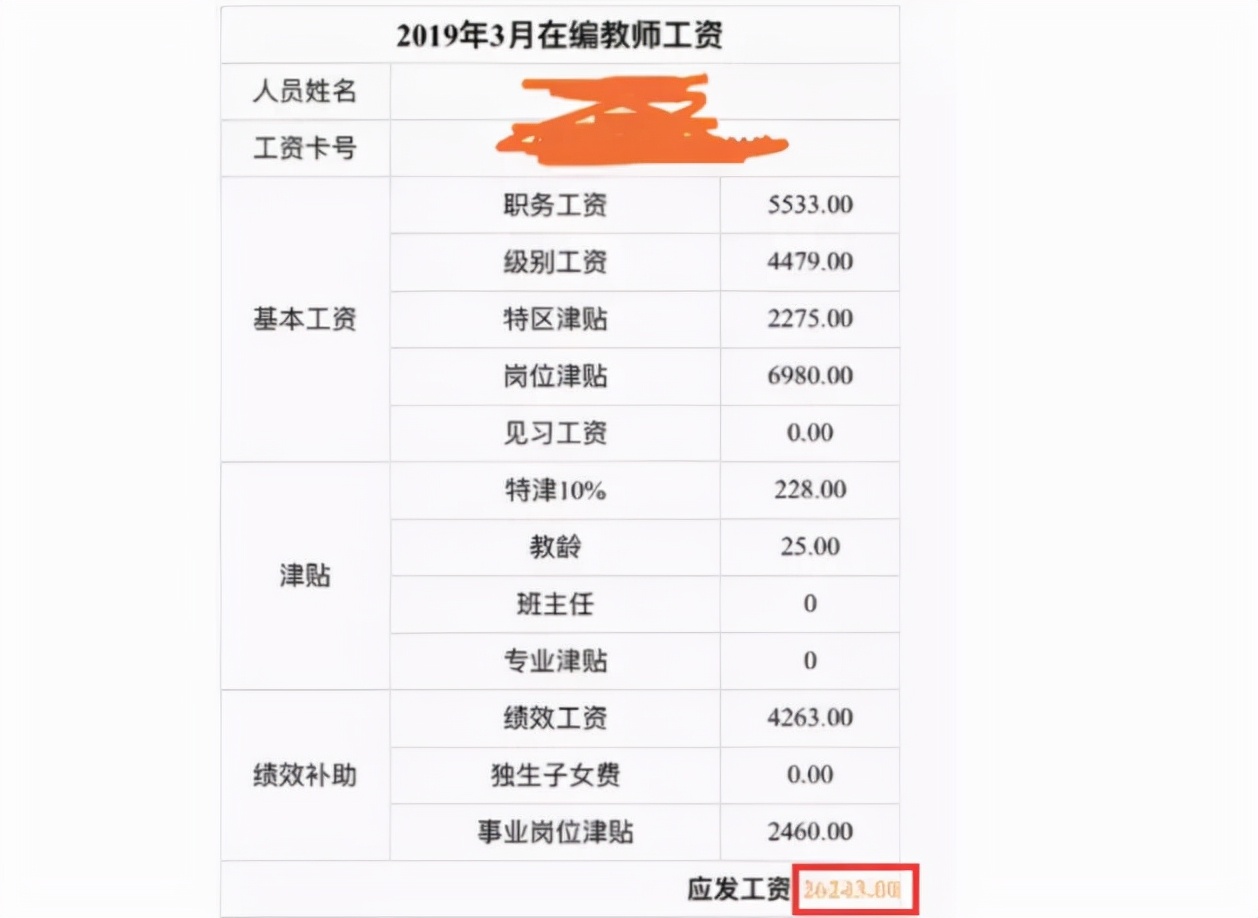 一张普通老师工资表流出，在编老师坐不住了，难怪老师竞争这么大