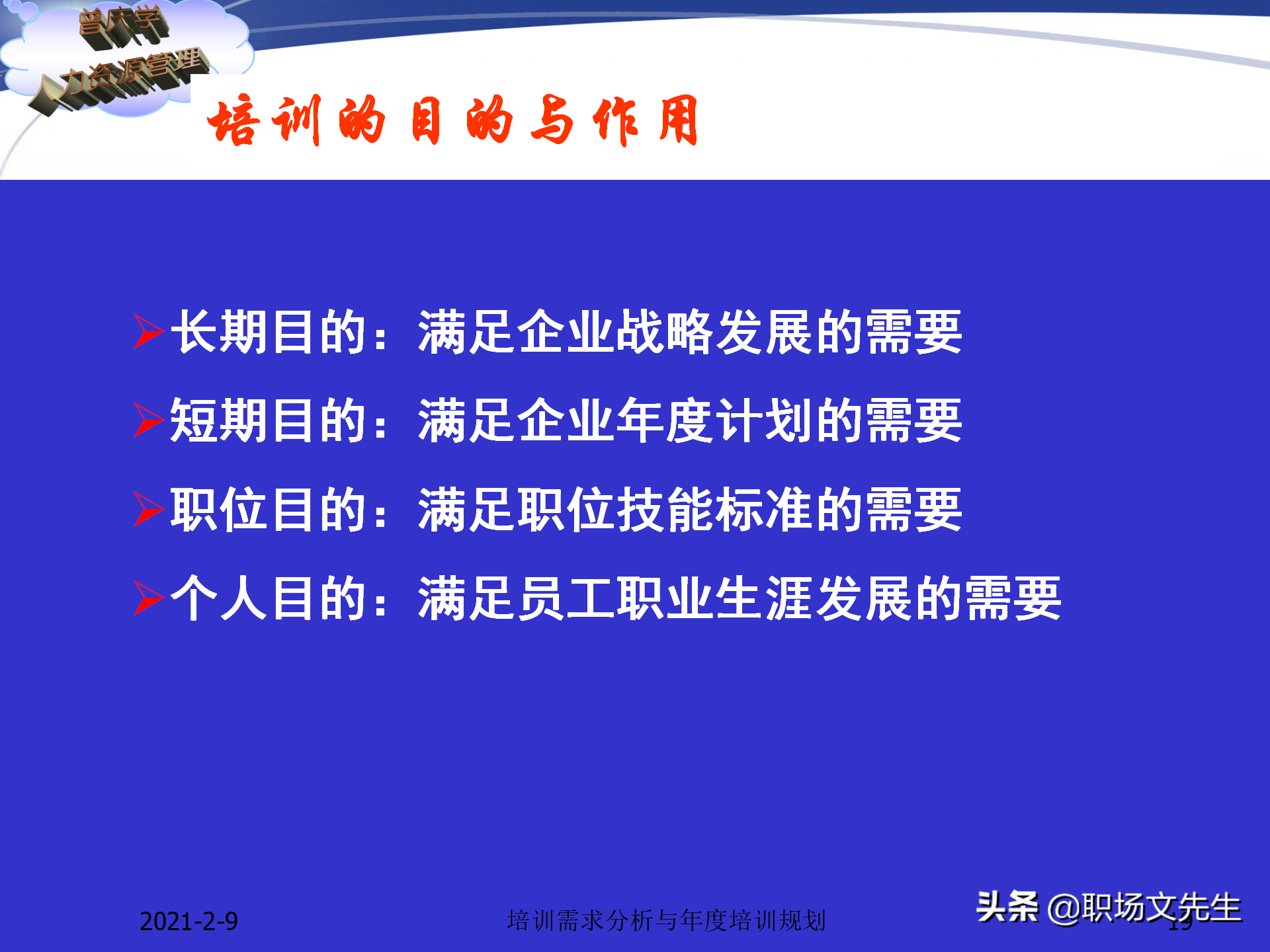 企业竞争的本质是人的竞争，142页培训需求分析与年度培训规划