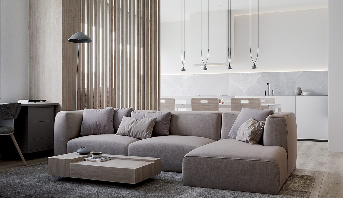 四種不同風格的現代室內裝潢，柔和、別致的中性色調打造溫暖小家