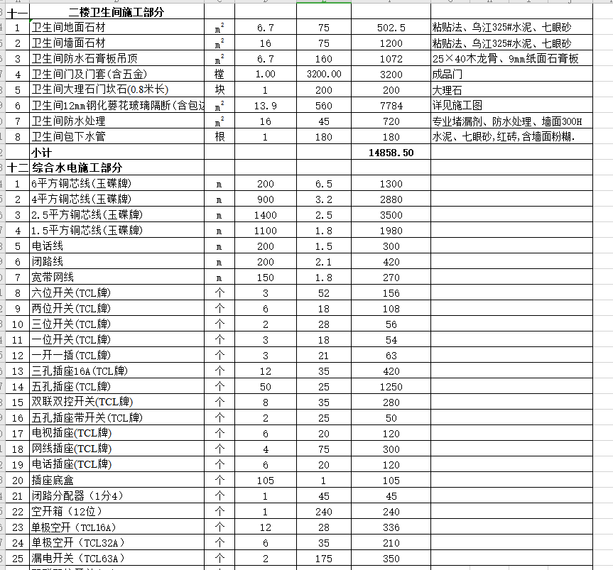室內設計院300套家裝工裝預算表模板｜材料明細都有你還愁什麼