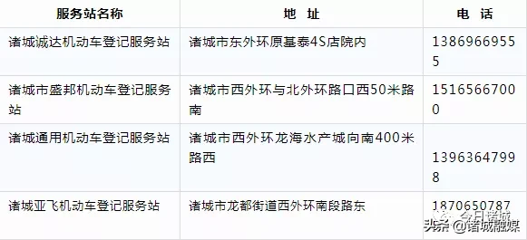 诸城汽车站电话及出租车停运通知