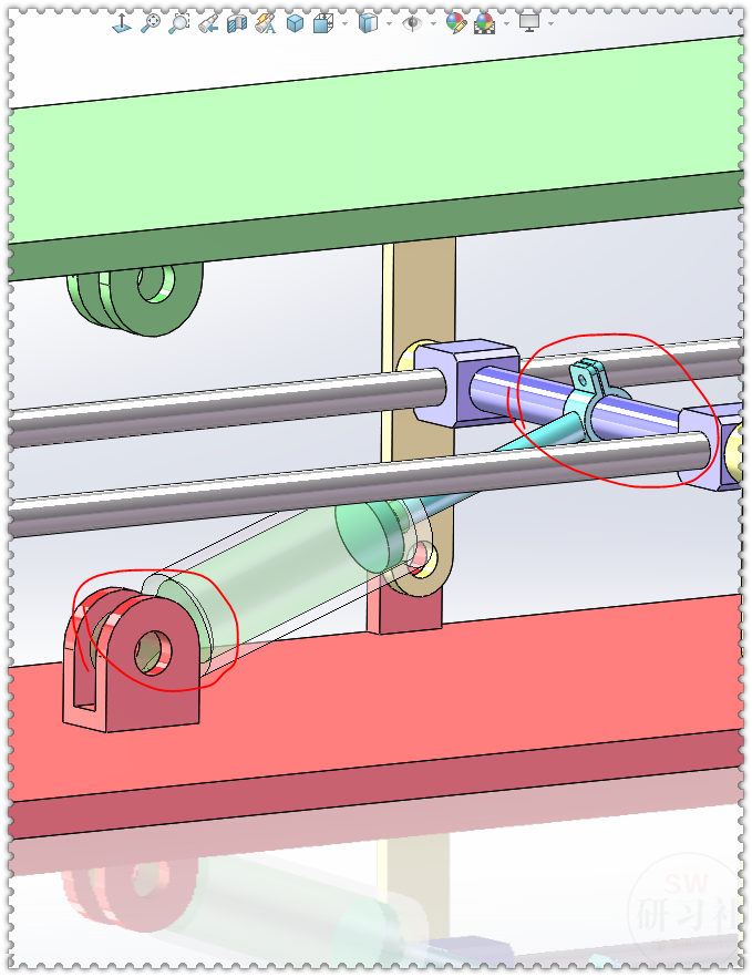 用SolidWorks制作一个简单的：活塞式平行四边形升降机构