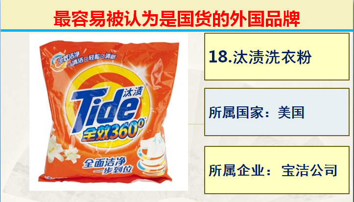 玉兰油是哪个国家的品牌，常见的50个被认为国产的品牌