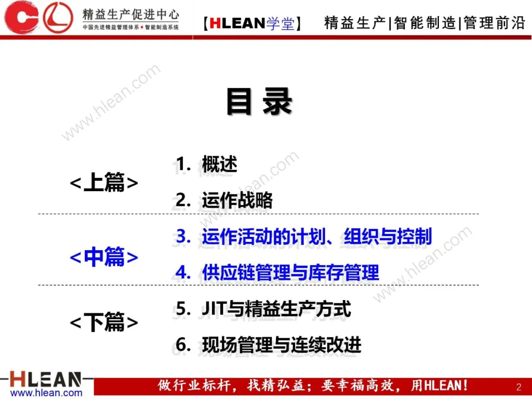 「精益学堂」生产与运作管理（中篇）