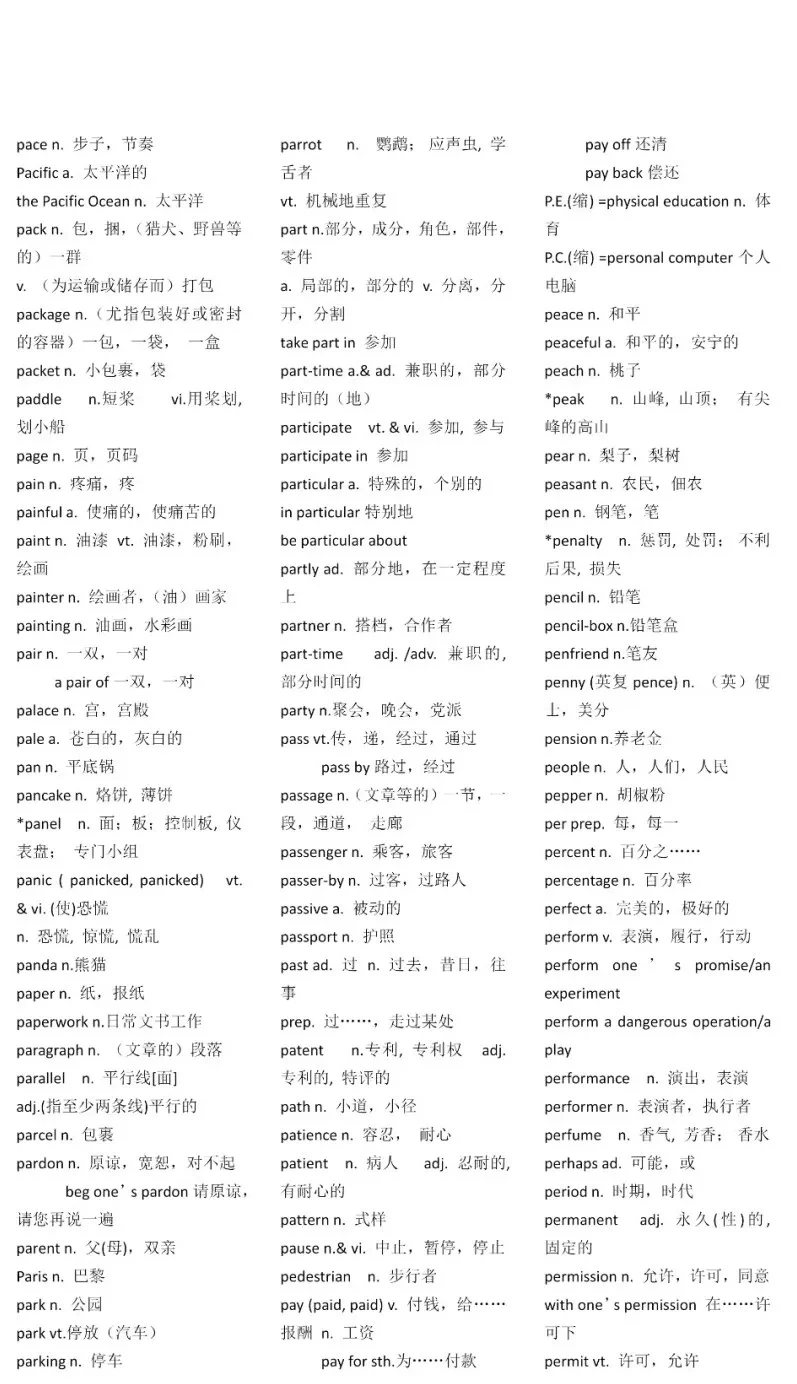 一轮复习丨高考英语常考「3500词」词汇表