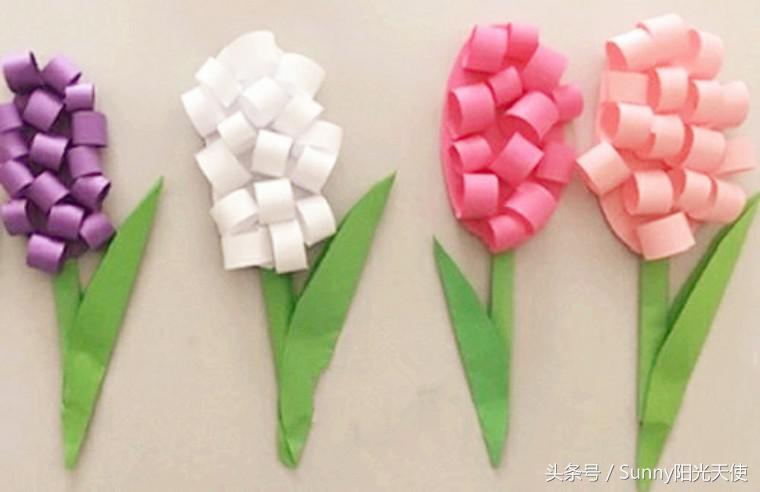 幼儿园手工——卷纸筒与彩纸，做出可爱毛毛虫与风信子（附教程）