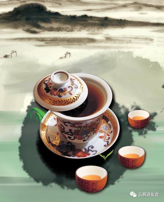 【头条美女诗人】幽兰静雅：几番听雨春分砚，万里同心夜赌茶