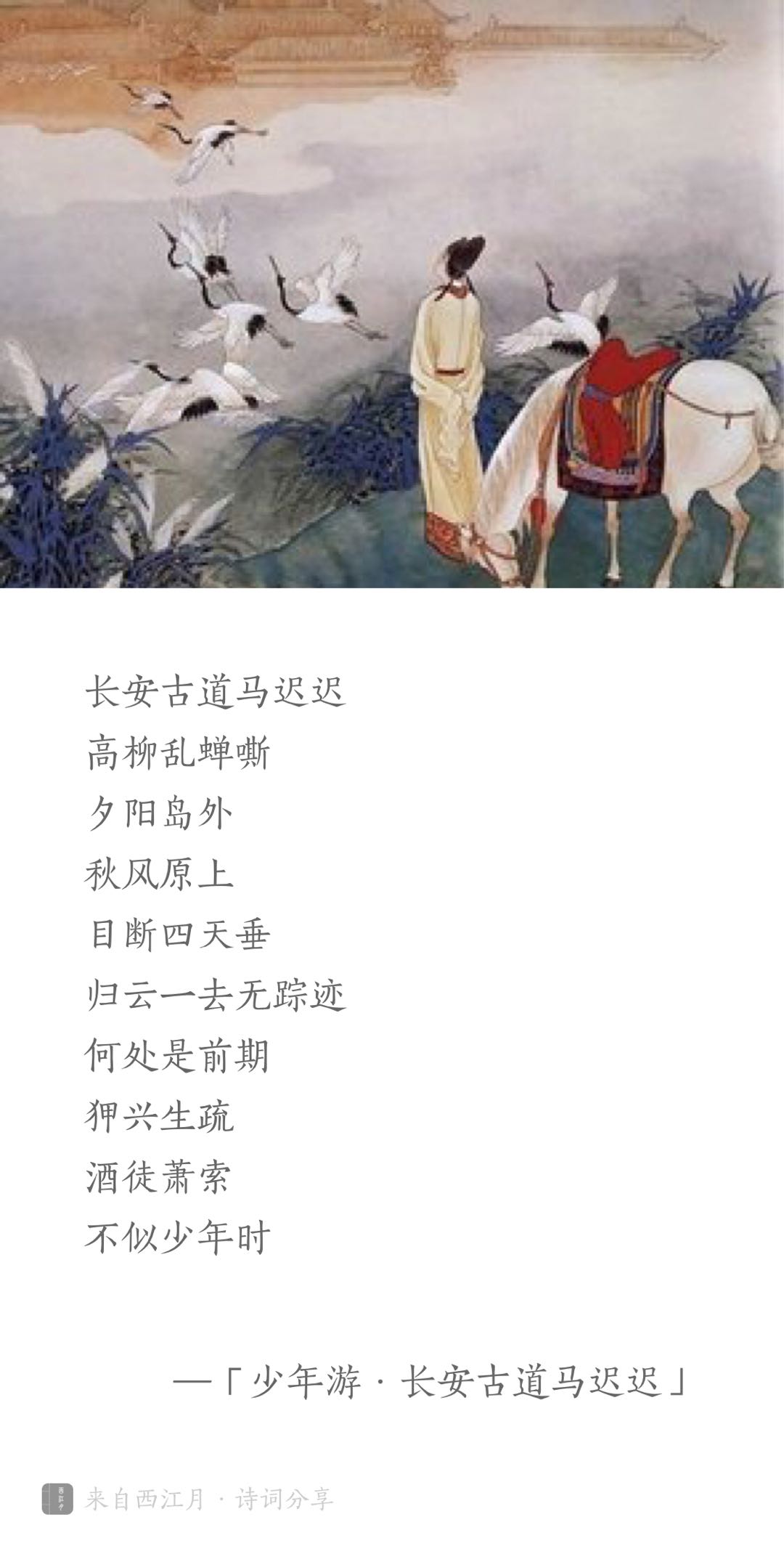 「每天一首唐诗宋词」宋·柳永《少年游》（附集字帖、朗读）