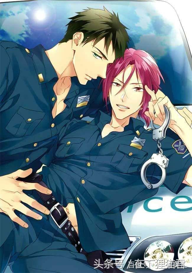 《free!男子游泳部》插画，有没有被松冈凛的制服给帅到？