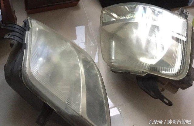 汽车老旧大灯发黄，16元翻新，全是体力活