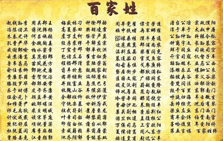 《百家姓》全文注音，这里有你想不到的神奇姓氏