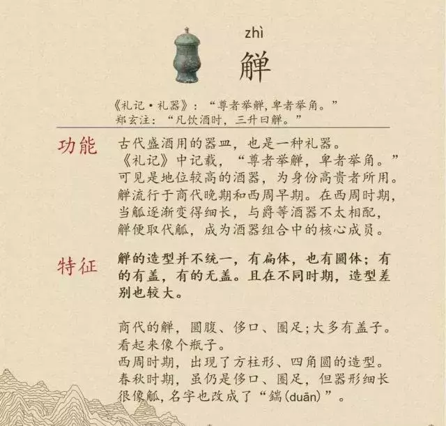 收藏|盉、簋、甗、戣、罍、鬲、匜、彝,博物馆生僻字轻松掌握!