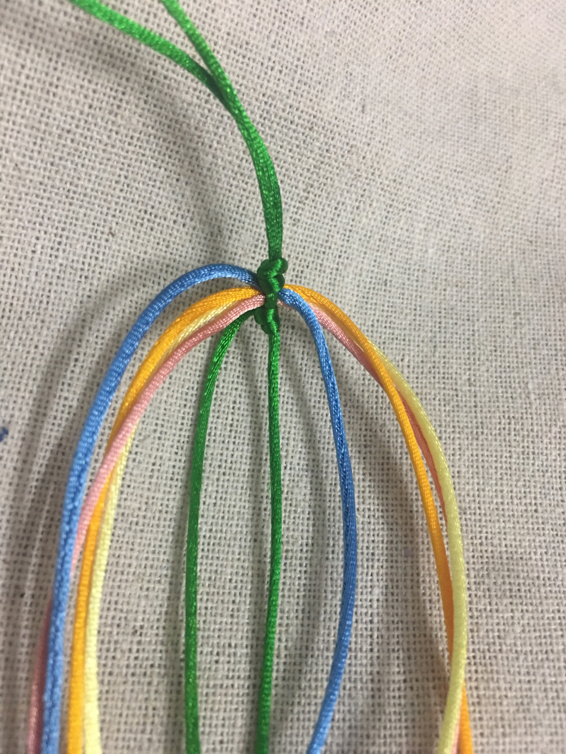 五彩转运绳的编法