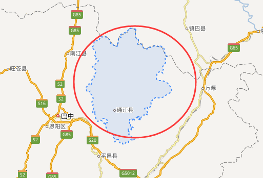 四川省通江县（四川省一个县人口超80万）