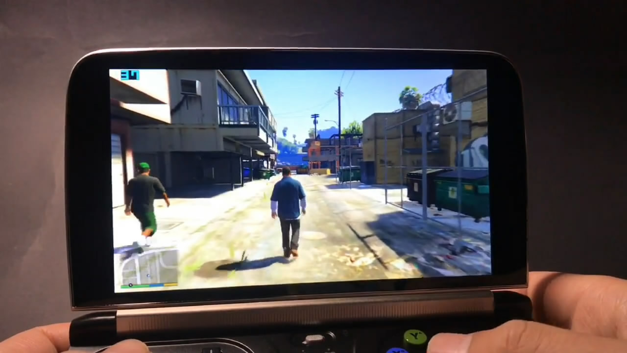 GTA5正版玩起来会更流畅？6寸游戏掌机试玩帧数对比