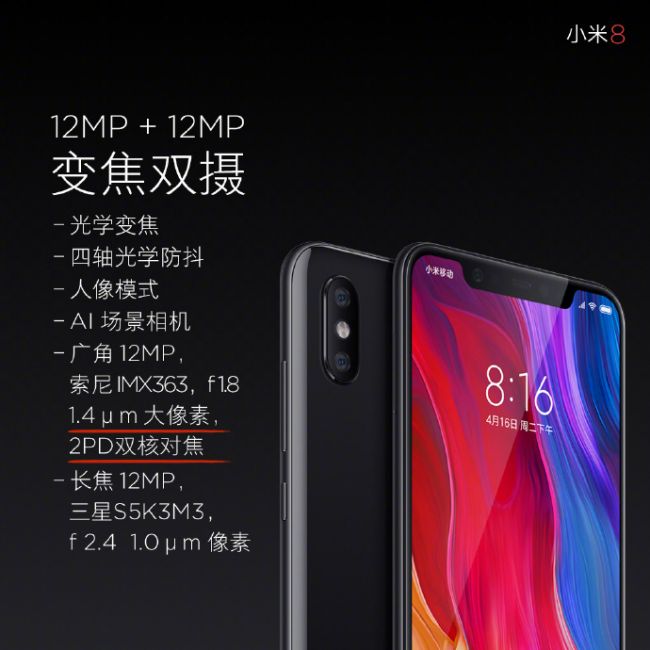 八年力作小米三连击 小米8正式发布售价2699元起！