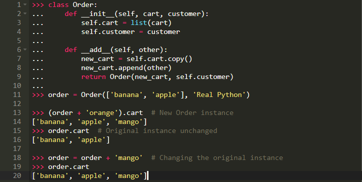 自定义 Python 类中的运算符和函数重载（下）